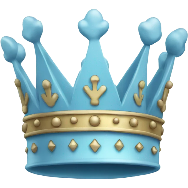 light blue crown  emoji