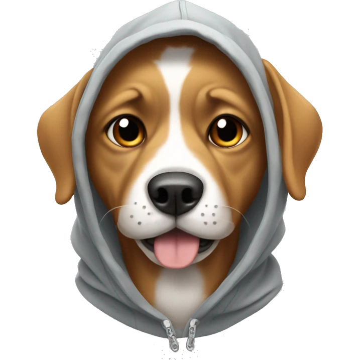 Dog with hoddie emoji
