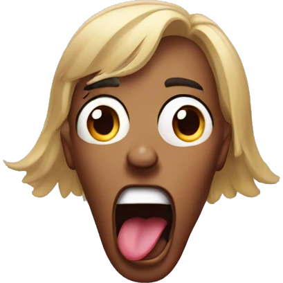 Stunned face with tongue out emoji