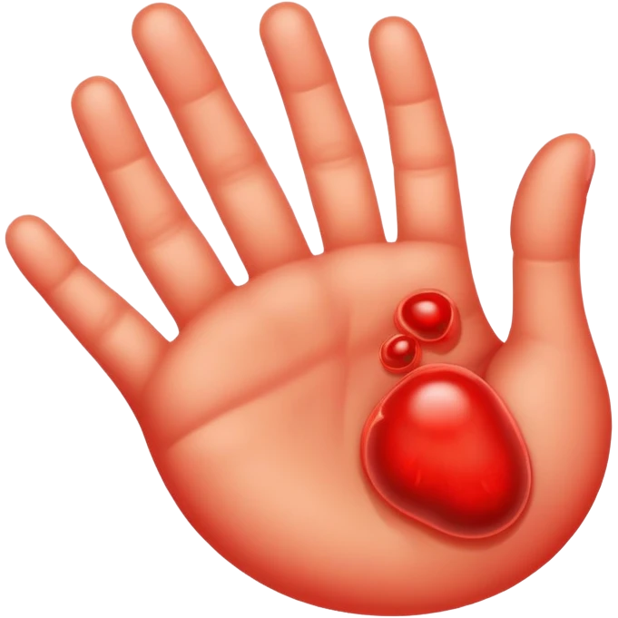 Urticaria hand  emoji