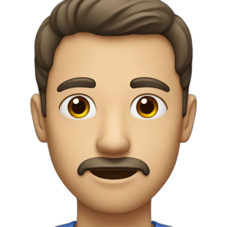 Homme avec 2 doigts sous son nez emoji