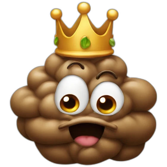 poop with a crown on it emoji