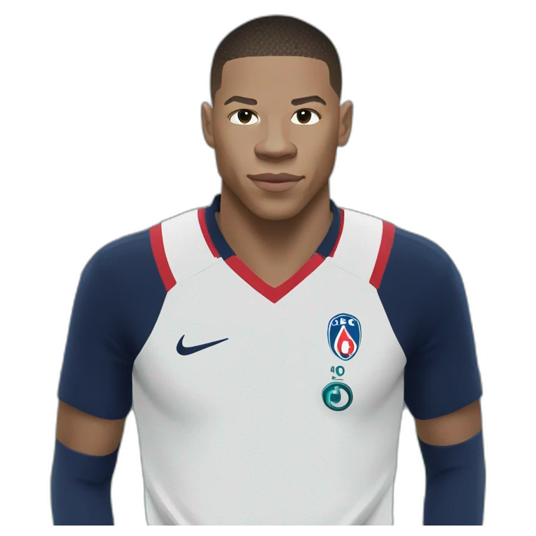 Mbappé entrain de marquer emoji