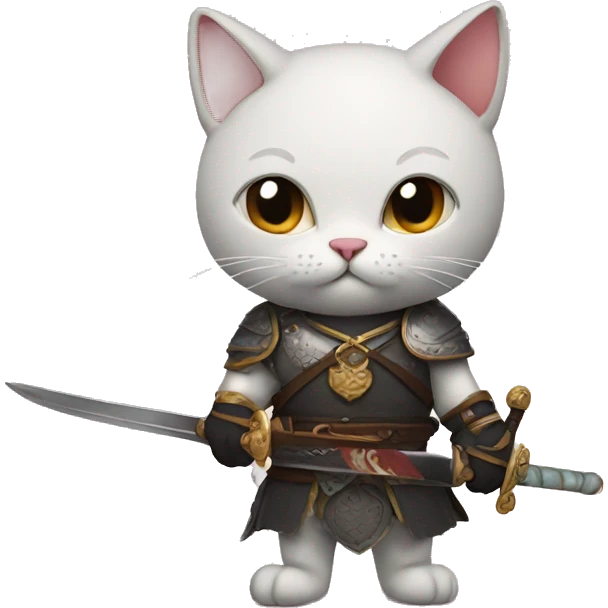 Cat with sword emoji