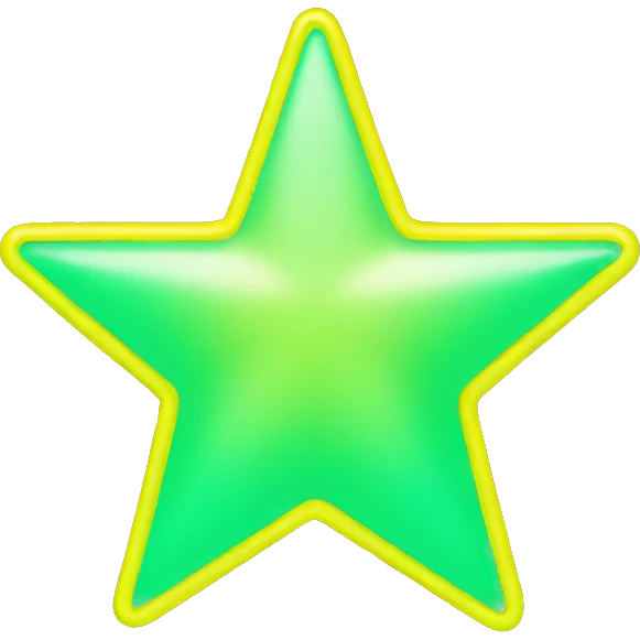 neon yellow star  emoji