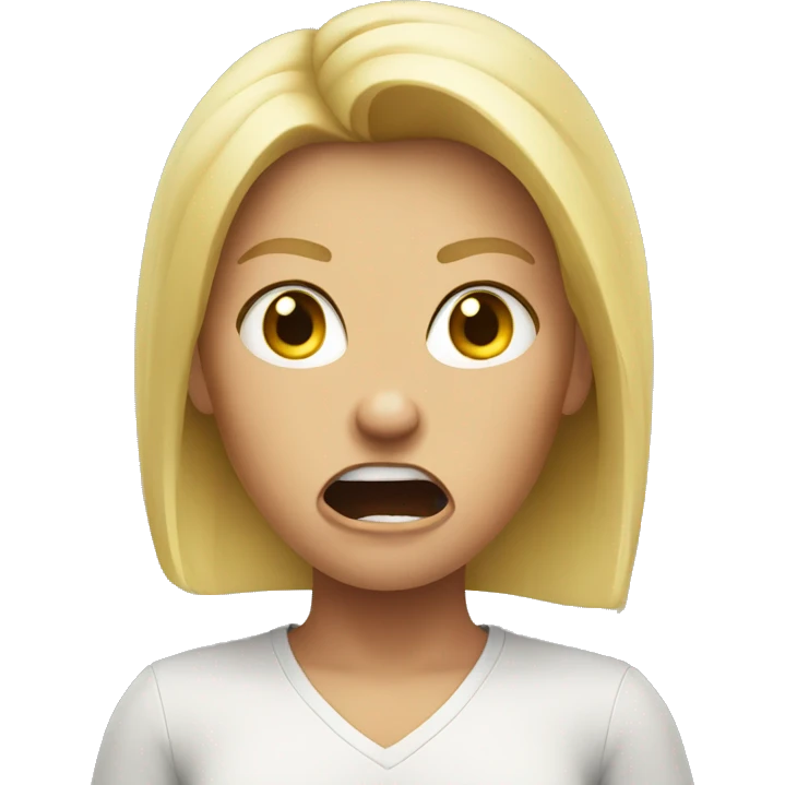 angry blonde  emoji