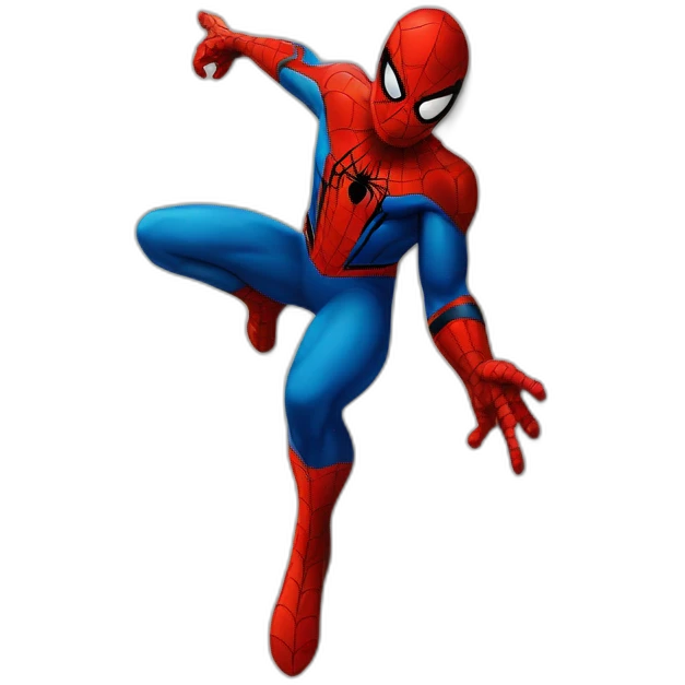 Spider man sur un mur emoji