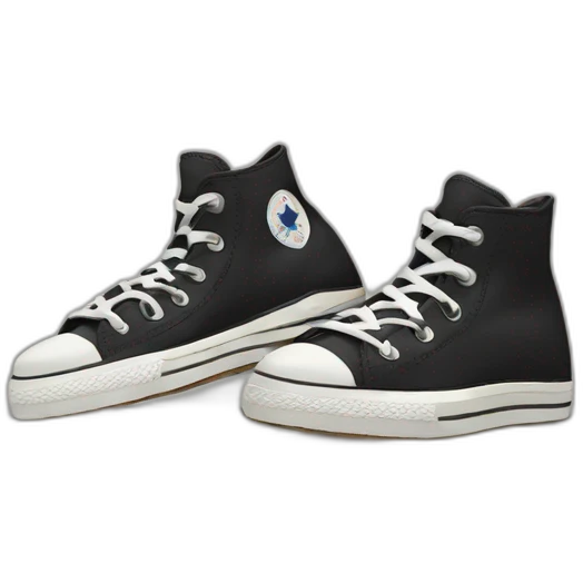 black converse all star chuck taylor high emoji