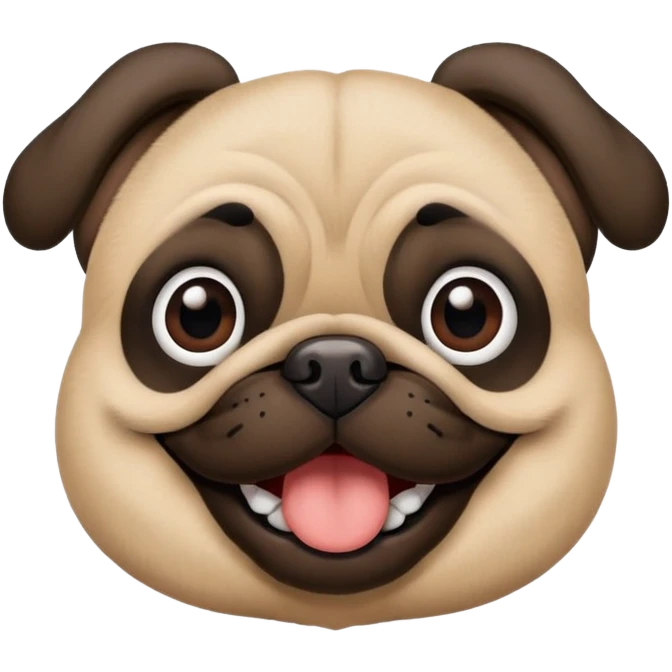 Pug with black Mickey Mouse ears emoji
