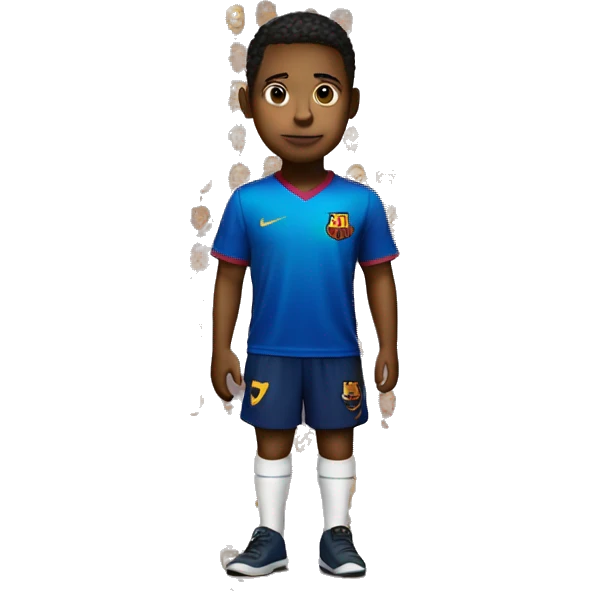 A child in a Barcelona shirt  emoji