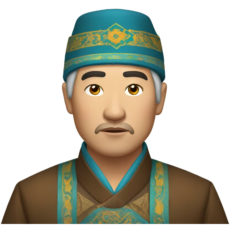 sad  Kazakh men photorealistic serious emoji