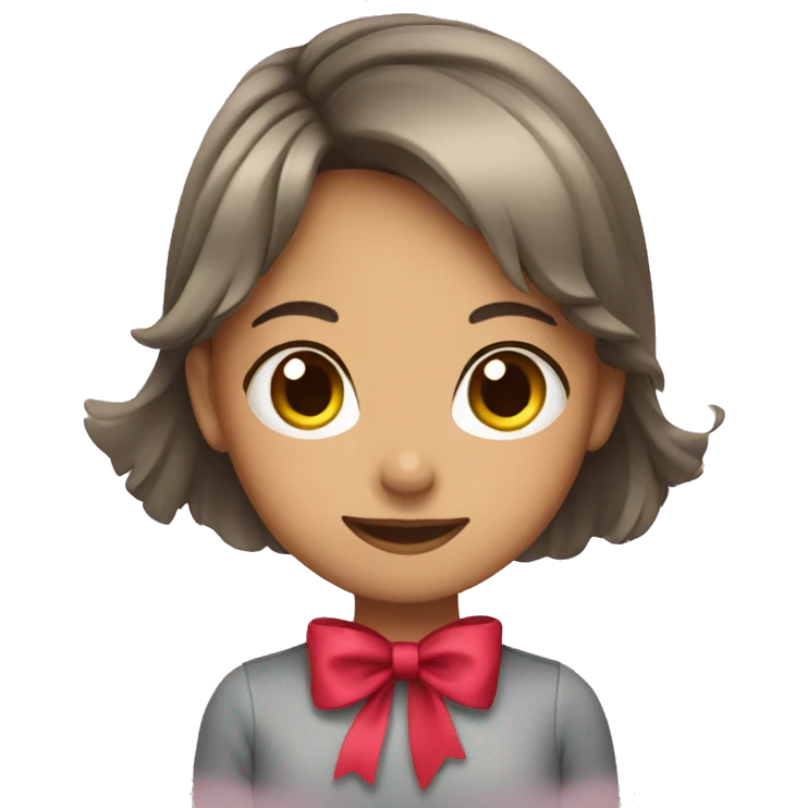 girl wearing ribbon emoji