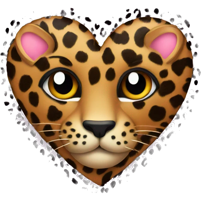 Heart with leopard print emoji