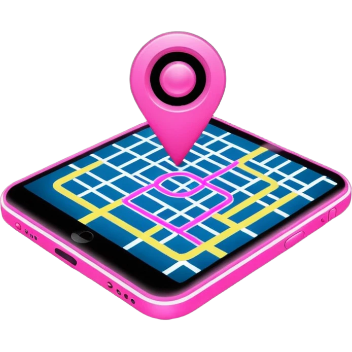 pink gps map lines emoji