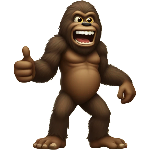 big foot with thumbs up emoji