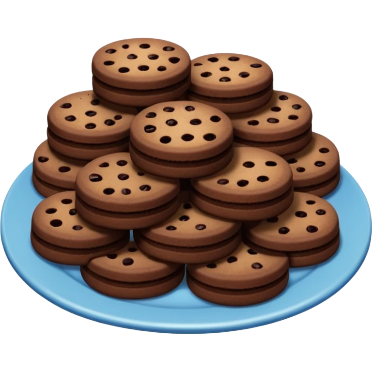 A plate of chocolate shortbread cookies emoji