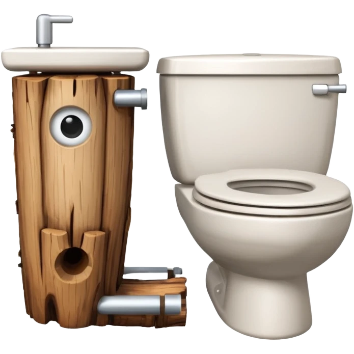 Toilet with log floating  emoji