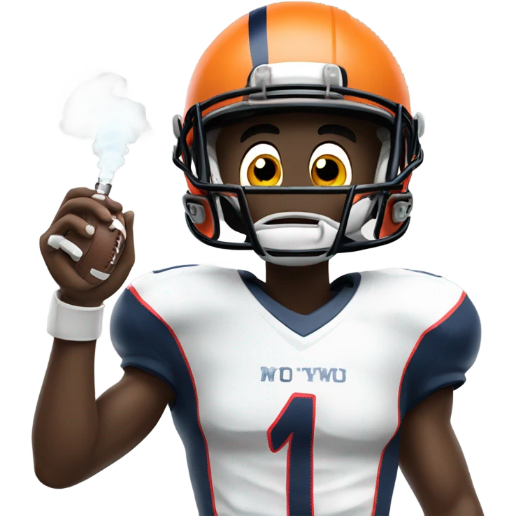 football player vaping  emoji