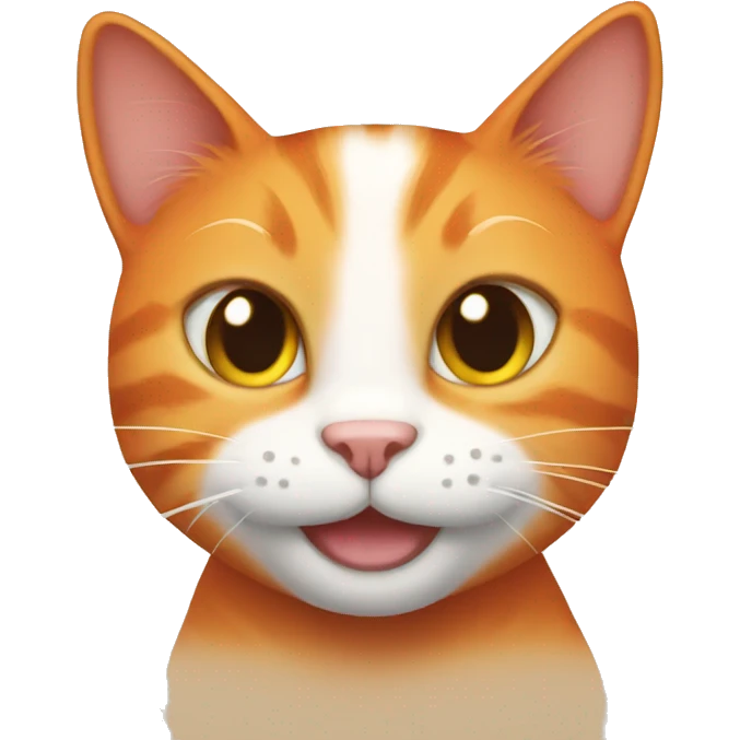 a orange cat smiling emoji
