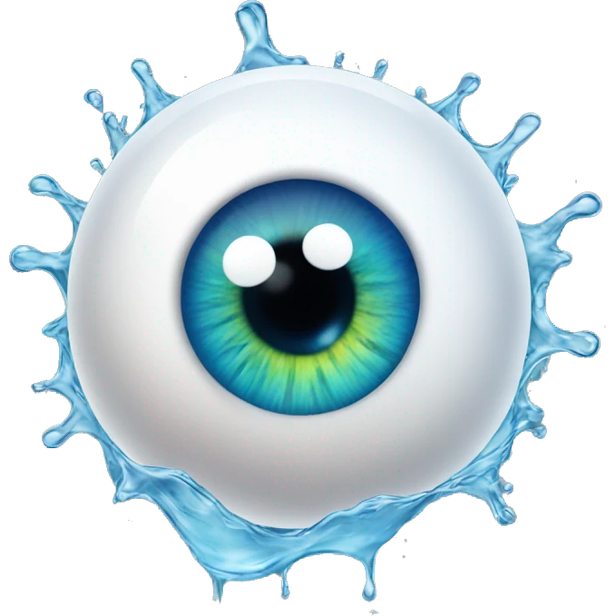 eyeball with water splashing it emoji