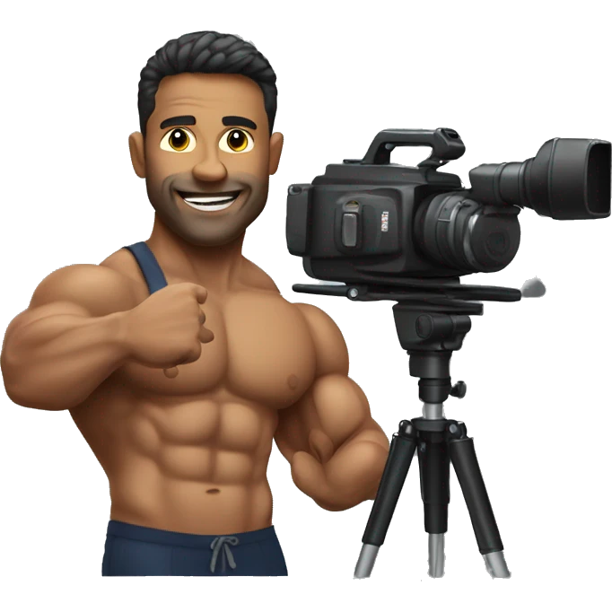 Bodybuilding cameraman emoji