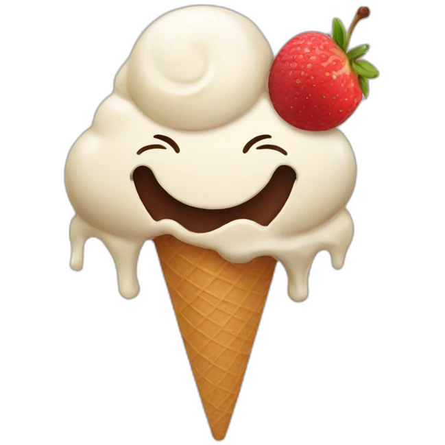 Ice cream eating emoji