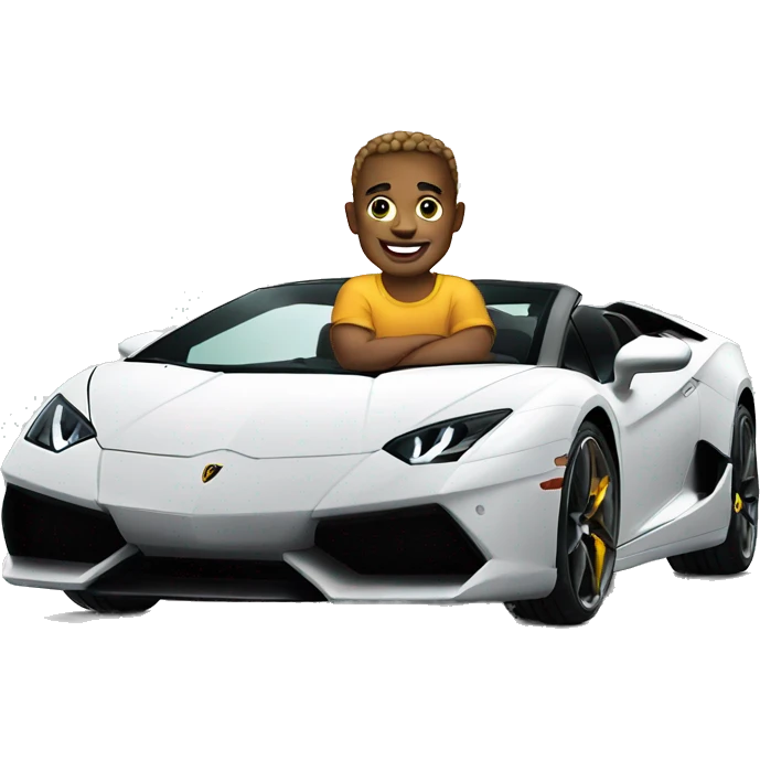 Sitting on Lamborghini  emoji