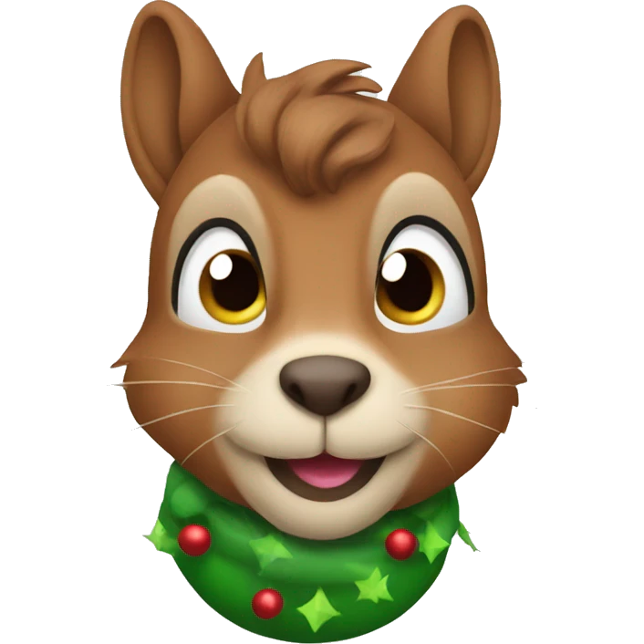Squirrel Christmas emoji