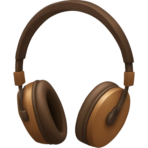 Brown  headphones  emoji