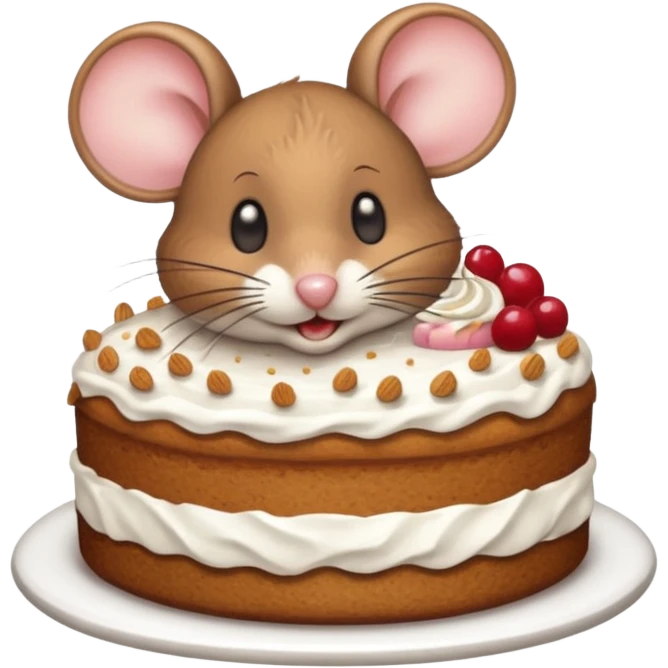 mouse eating cake emoji