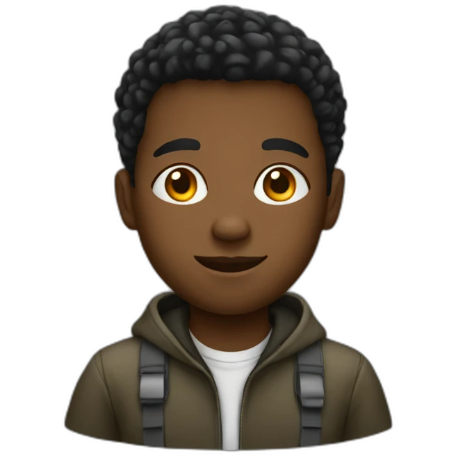 young black man programmer emoji
