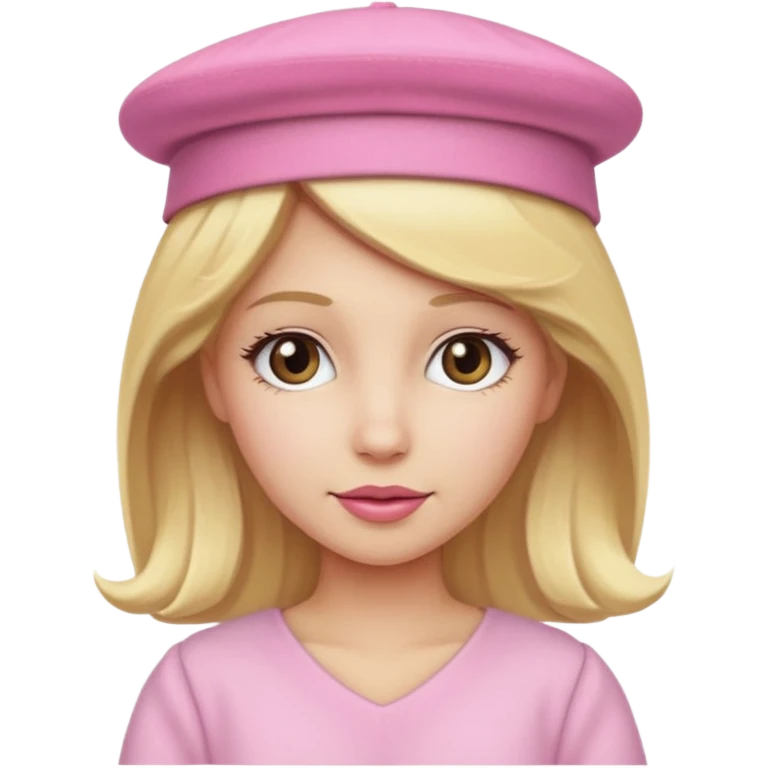 Blond princess with pink hat emoji