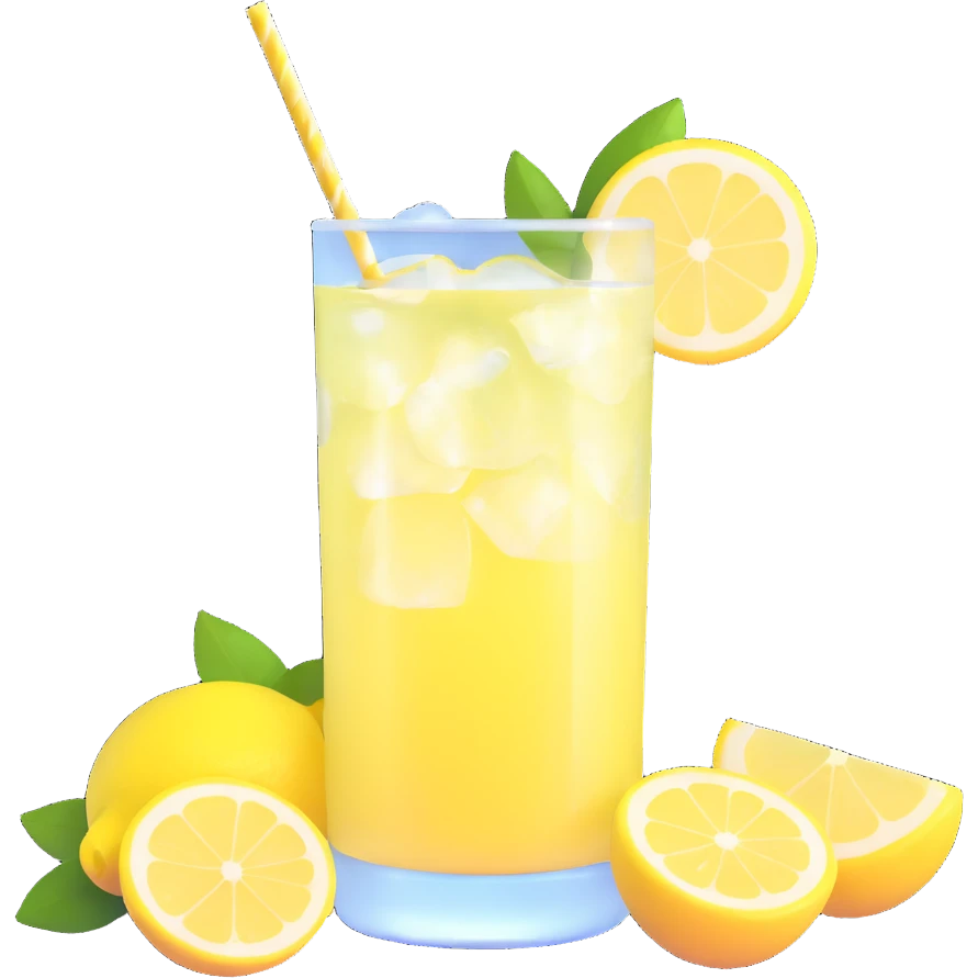 fresh lemonade with ice cubes emoji