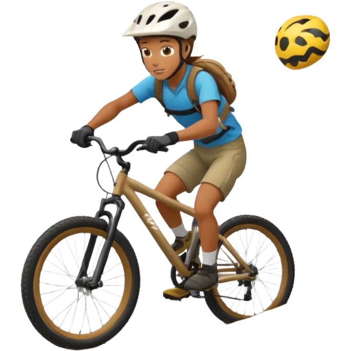 Pumptrack with rider emoji
