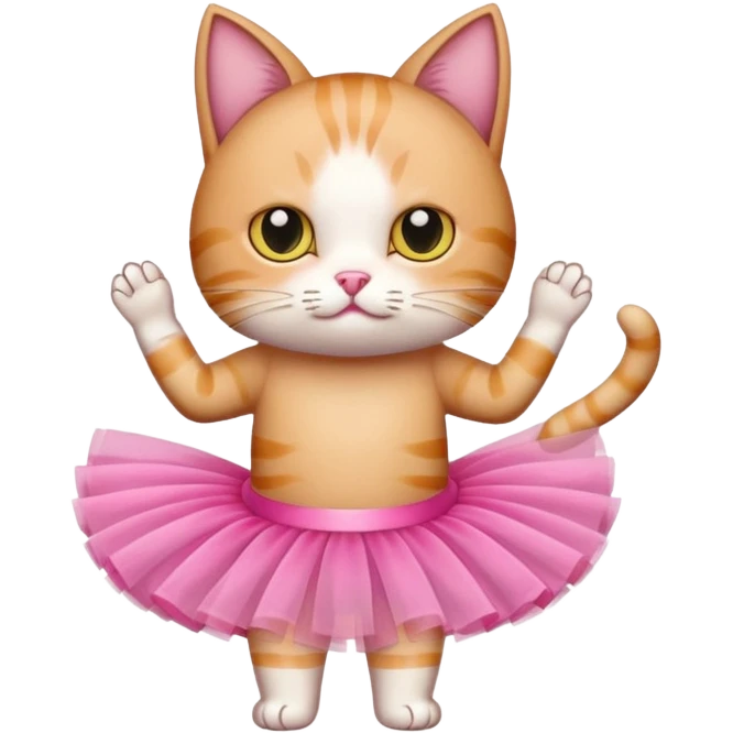 Cat wearing a tutu emoji