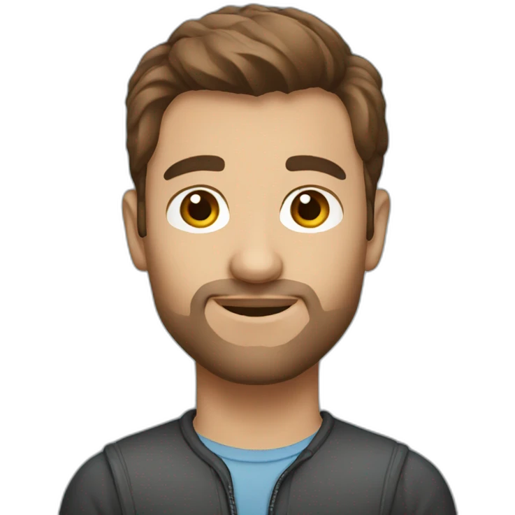 Male salesforce developer brown hair emoji