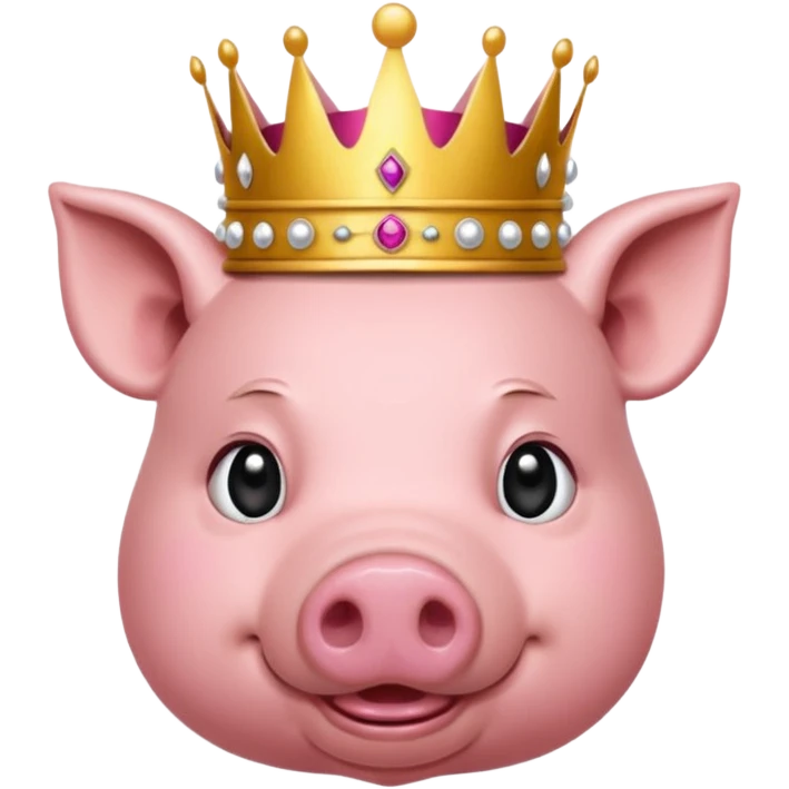 pig with a crown emoji