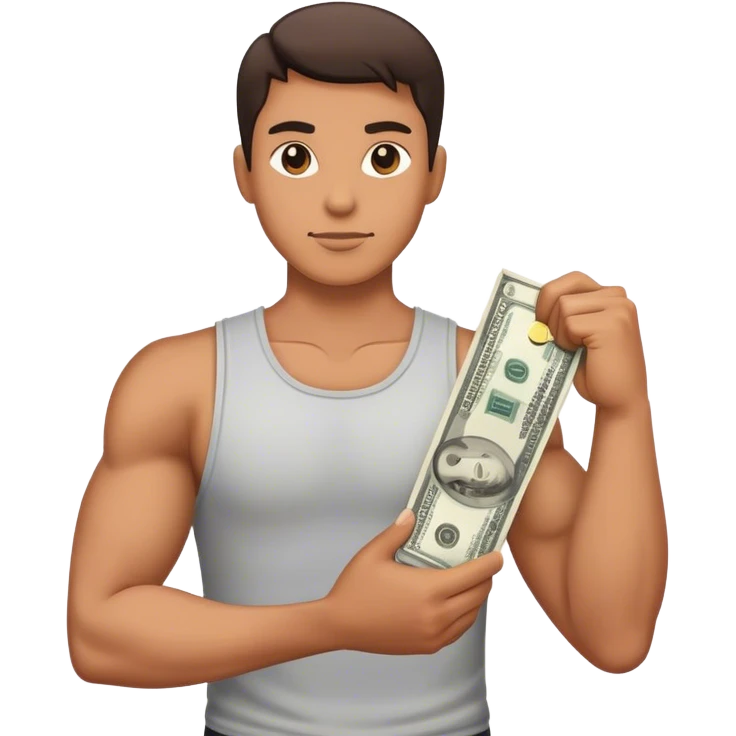 strong arm with money emoji