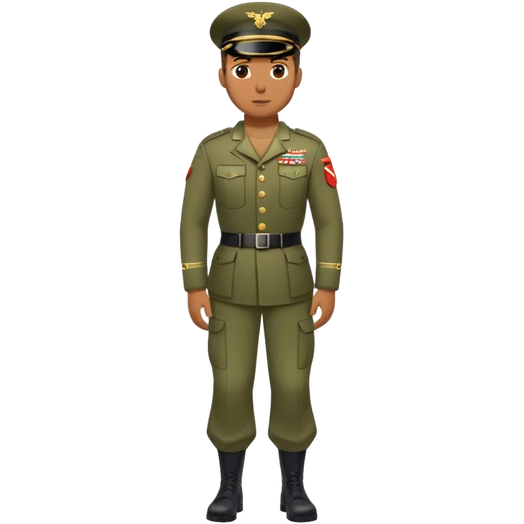 full body military male human character Konor emoji