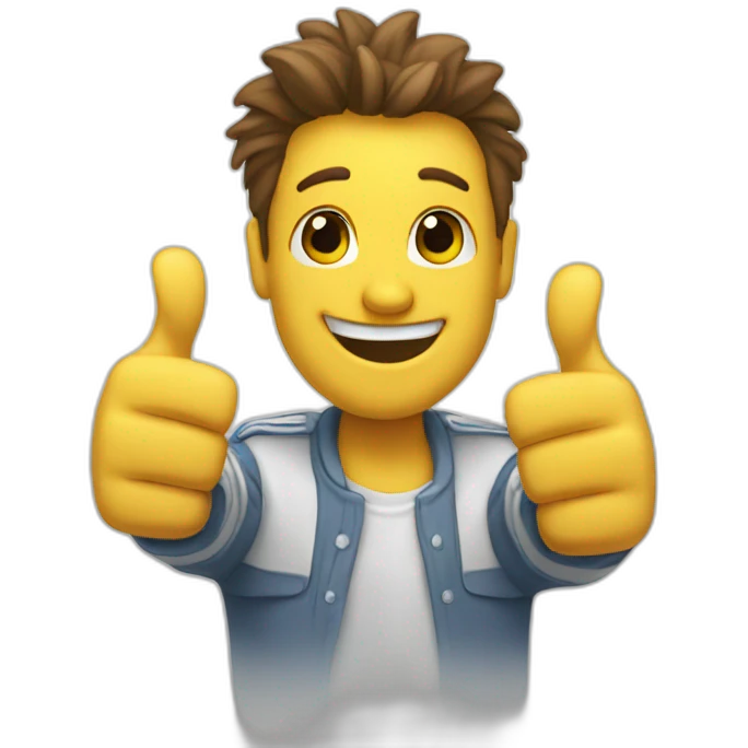 Three thumbs up emoji
