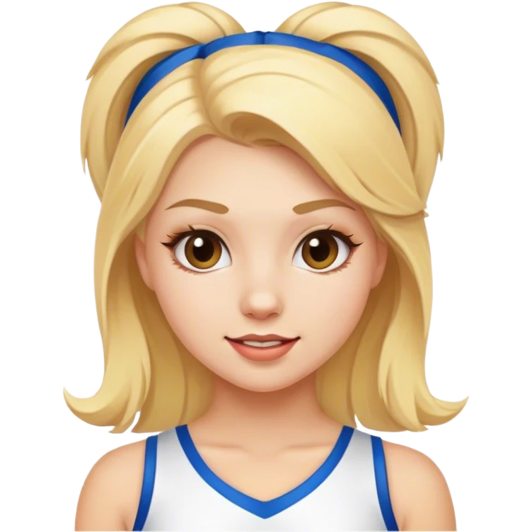 blonde cheerleader emoji