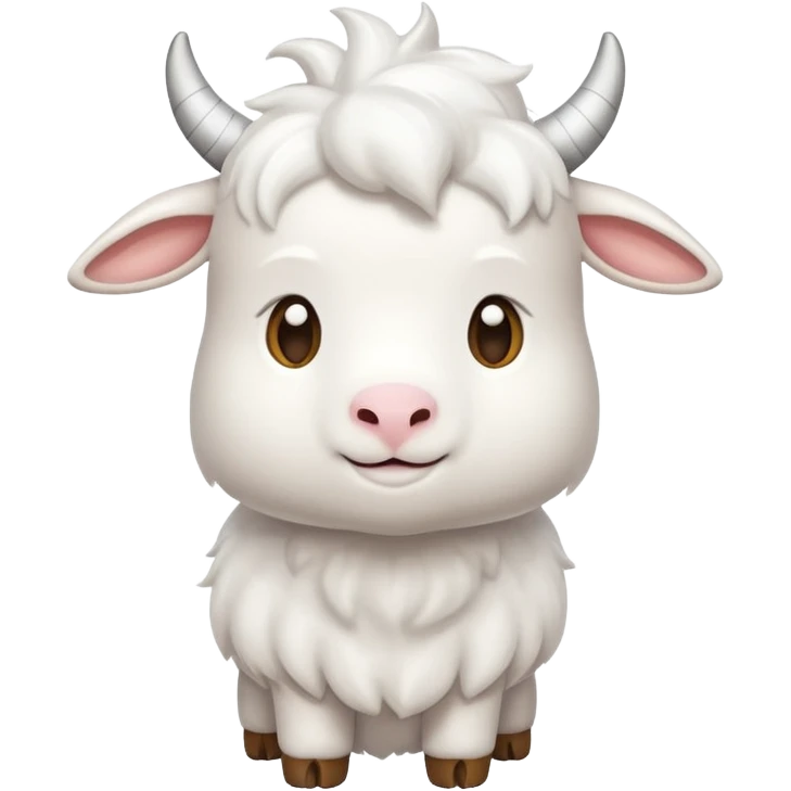 Make a marshmallow goat emoji emoji
