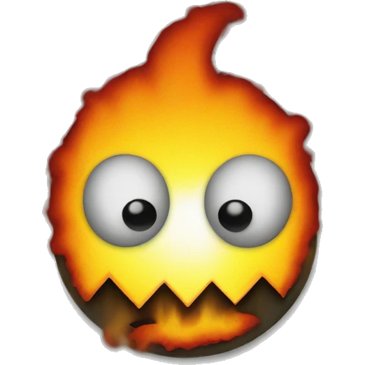 pacman on fire emoji