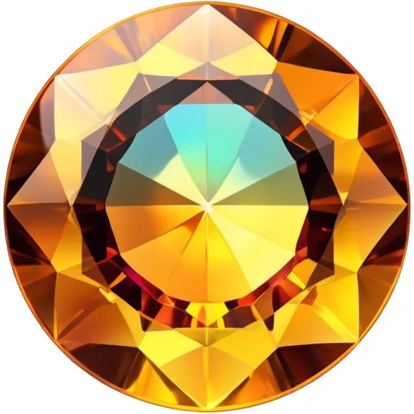 extreme up close amber round cut holographic gem with black metal accent with more holographic shine emoji