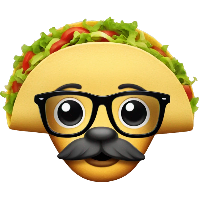 Taco with glasses emoji