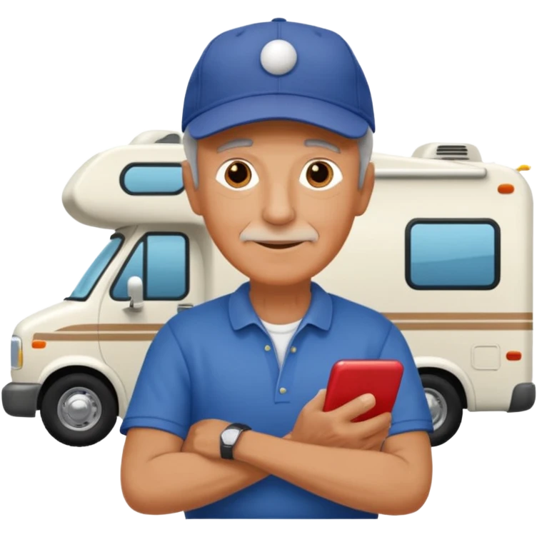 retired business guy working onrv emoji