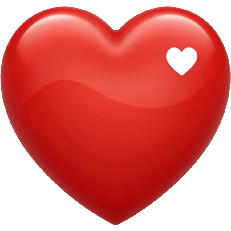 red heart emoji, glossy, classic emoji