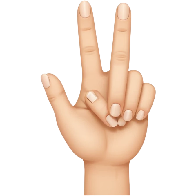 Hand with no middle finger emoji