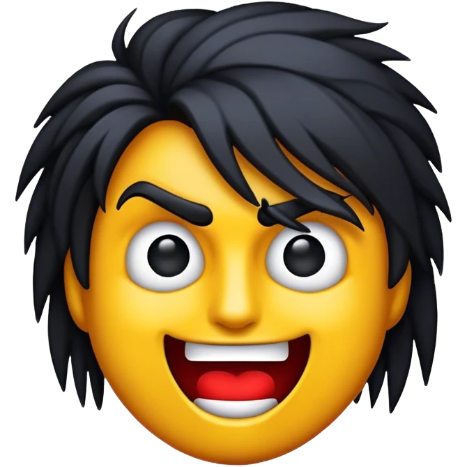 Cinematic Realistic Rock 'n' Roll Pop Culture Emoji, depicted with a dynamic portrayal of the rebellious spirit of rock music rendered with bold textures and vibrant, edgy lighting. emoji