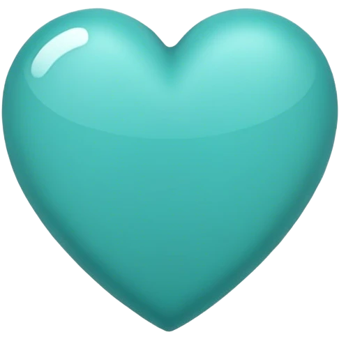 Teal heart emoji